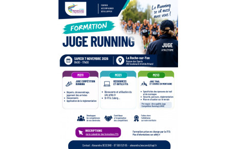 Formation Juge Running à La Roche-sur-Yon