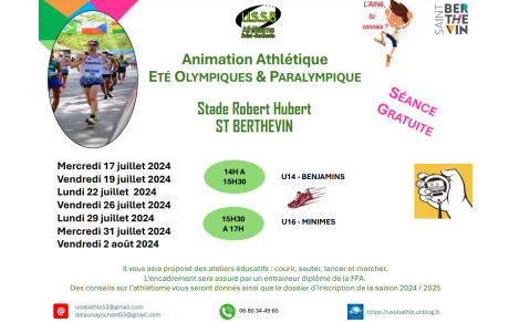 Animations athlétisme vacances été